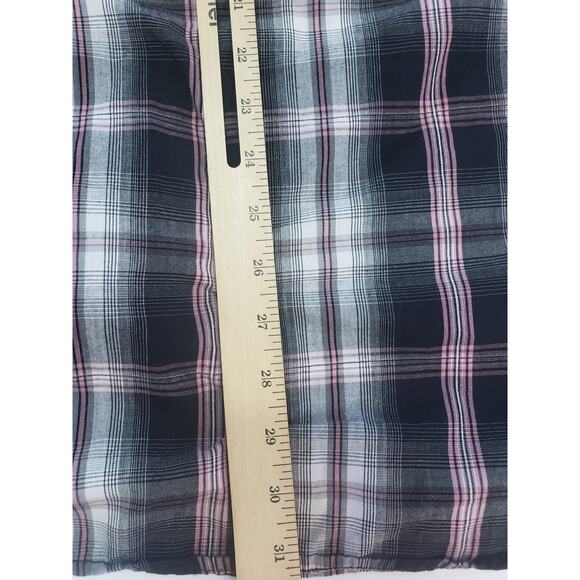 Jeans by Buffalo Mustafa Black Plaid Shirt size 2XL Y2K Grunge Gorpcore - Picture 9 of 12